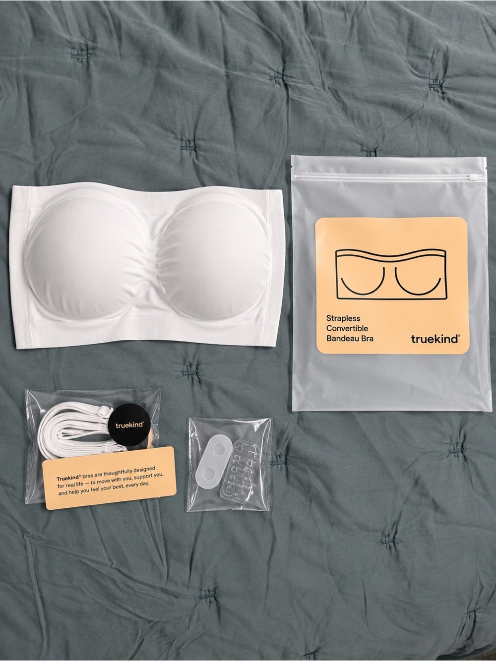 Shapermint Truekind Strapless Bandeau Bra — White